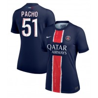 Camisa de Futebol Paris Saint-Germain Willian Pacho #51 Equipamento Principal Mulheres 2024-25 Manga Curta